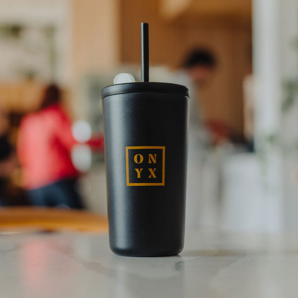 Box Logo Cold Cups with Straw (16oz)