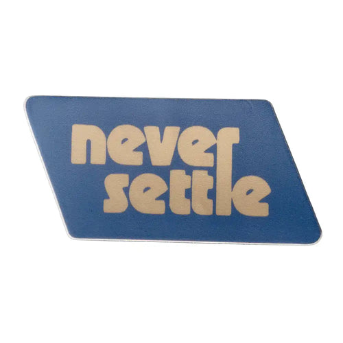Retro Never Settle Sticker
