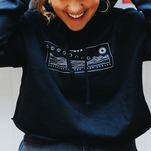 Lunar Phase Cropped Hoodie