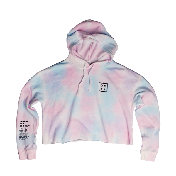 Box Logo Cropped Hoodie Tie Dye Onyx Coffee Lab
